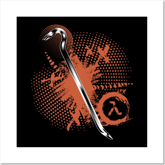 Half Life crowbar / Grunge Wall Art by Green Dreads